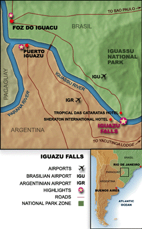 Iguassu Falls Map